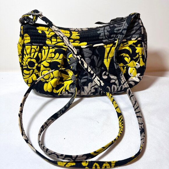 Vera Bradley (Retired) Baroque Small Purse-Black/Gold-Cloth-Pleated - Picture 4 of 15